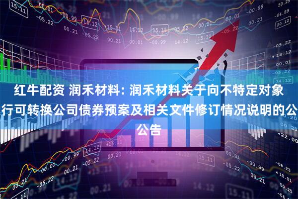 红牛配资 润禾材料: 润禾材料关于向不特定对象发行可转换公司债券预案及相关文件修订情况说明的公告
