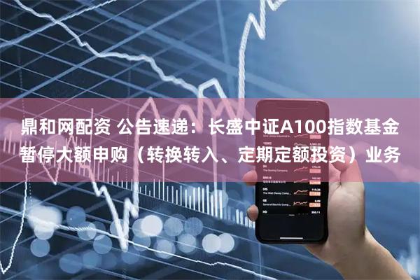 鼎和网配资 公告速递：长盛中证A100指数基金暂停大额申购（转换转入、定期定额投资）业务